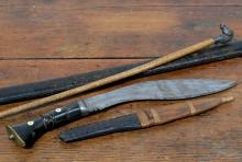 KUKRI DAGGER, WHIP & SCABBARD