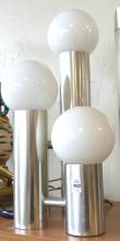 TWO MCM TRI-LITE CHROME LAMPS