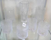 SCANDINAVIAN BAR GLASSES AND VASE