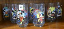 NINE "MICKEY MOUSE" NOVELTY GLASSES