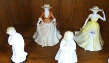 FIVE ROYAL DOULTON FIGURINES