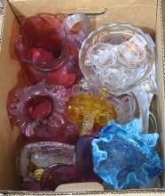 BOX LOT OF GLASSWARE