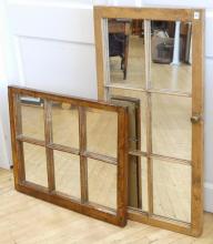 TWO WINDOW FRAME MIRRORS