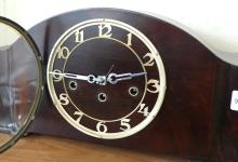 ART DECO ROSEWOOD MANTEL CLOCK