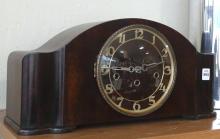 ART DECO ROSEWOOD MANTEL CLOCK