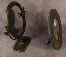 TWO DESK TOP MIRRORS