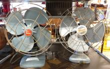 FOUR "TORCAN" INDUSTRIAL TABLE TOP FANS