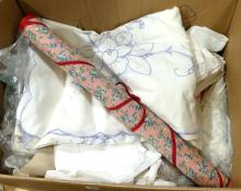 BOX LOT OF TABLE LINENS