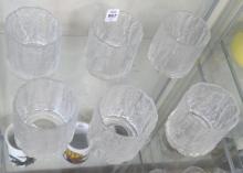 SIX SCANDINAVIAN GLASS WHISKY TUMBLERS