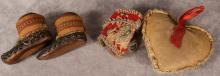 19TH CENTURY PINCUSHIONS AND NEEDLE CASE