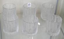 SIX SCANDINAVIAN GLASS WHISKY TUMBLERS