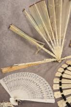 SIX VINTAGE/ANTIQUE HAND FANS