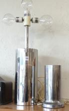 TWO MCM CHROME LAMPS