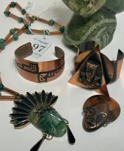 INUIT STUDY AND COPPER JEWELLERY