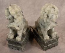 CHINESE SOAPSTONE FOO DOG CARVINGS