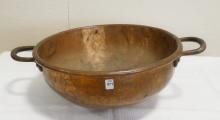 LARGE ANTIQUE COPPER BOWL