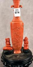 CHINESE CORAL VASE