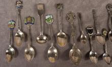 TWENTY-ONE STERLING SPOONS