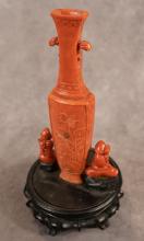 CHINESE CORAL VASE