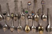 TWENTY-ONE STERLING SPOONS