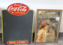 COCA-COLA RESTAURANT BOARD AND BAR MIRROR