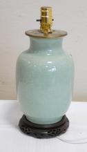 CHINESE CELADON TABLE LAMP