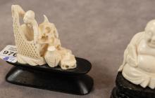 FOUR CHINESE IVORY CARVINGS