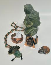 INUIT STUDY AND COPPER JEWELLERY