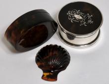 STERLING & TORTOISESHELL BOXES