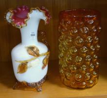 TWO ART GLASS VASES