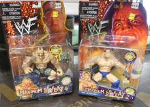 SEVEN JAKKS PACIFIC WWF WRESTLING ACTION FIGURES