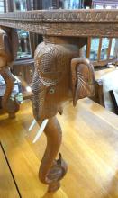 PAIR OF AFRICAN TEAK SIDE TABLES