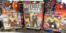 SEVEN JAKKS PACIFIC WWF WRESTLING ACTION FIGURES