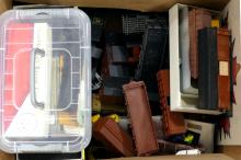 TWO BOX LOTS OF MODEL TRAINS AND ACCESSORIES
