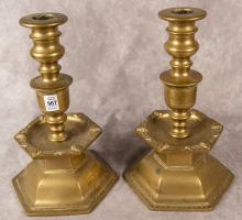 PAIR OF 17TH CENTURY CANDLESTICKS