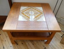 TEAK TILE TOP END TABLE