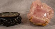 CHINESE PINK QUARTZ URN