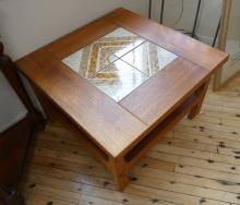 TEAK TILE TOP END TABLE