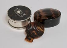 STERLING & TORTOISESHELL BOXES