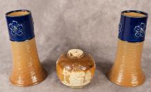 THREE PIECES OF ANTIQUE DOULTON POTTERY