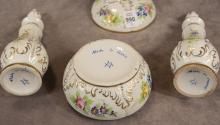 THREE-PIECE FRENCH PORCELAIN DRESSER SET