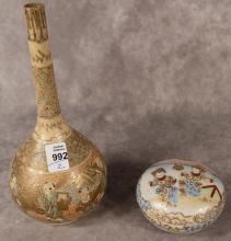 TWO PIECES OF 19TH CENTURY SATSUMA PORCELAIN