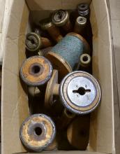 SHOE FORMS AND SEWING SPOOLS