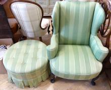 ARMCHAIR AND OTTOMAN