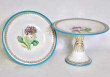 PAIR OF VICTORIAN PEDESTAL PLATES