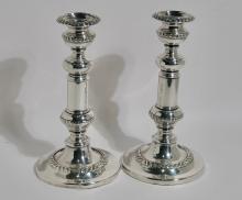 SHEFFIELD PLATED CANDLESTICKS