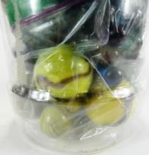 SIX JARS OF MARBLES