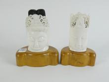 PAIR CHINESE IVORY CARVINGS