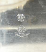 SILVER PLATE PLATTERS, TRAYS AND ICE BUCKET