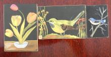 "FISH" RAMEKINS, MINIATURE PAINTINGS, ETC.